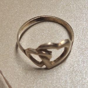 .925 Sterling Silver Double Heart Ring ♡